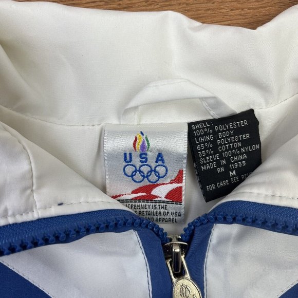 Vintage Colorblock Windbreaker Jacket JCPenney Olympics Women's Size Medium - Picture 5 of 9